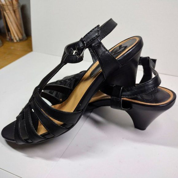 Strappy black sandal 8M - Picture 5 of 8